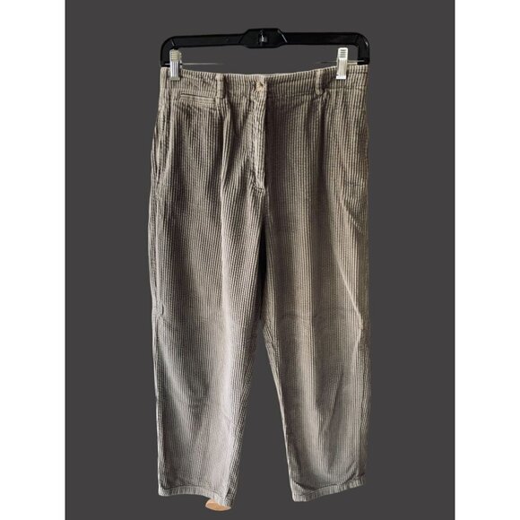 Talbots Pants - TALBOTS LADIES CHUNKY KNIT TAN CORDUROY PANTS POCKETS  ELASTIC EUC SIZE 4
